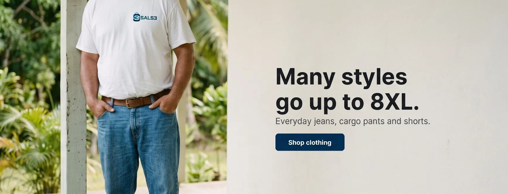 Extended clothing sizes promotion